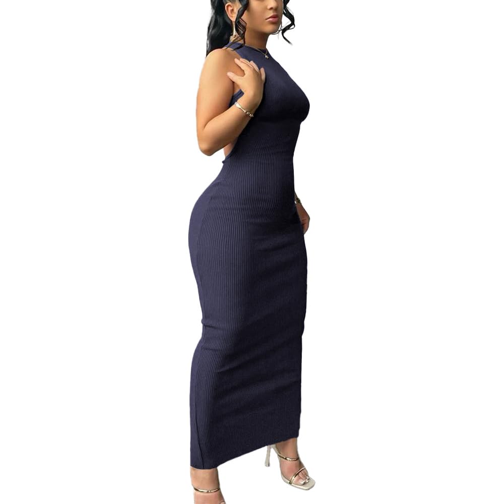 Nimsruc Women Summer Sexy Bodycon Maxi Dress Casual Long Dresses