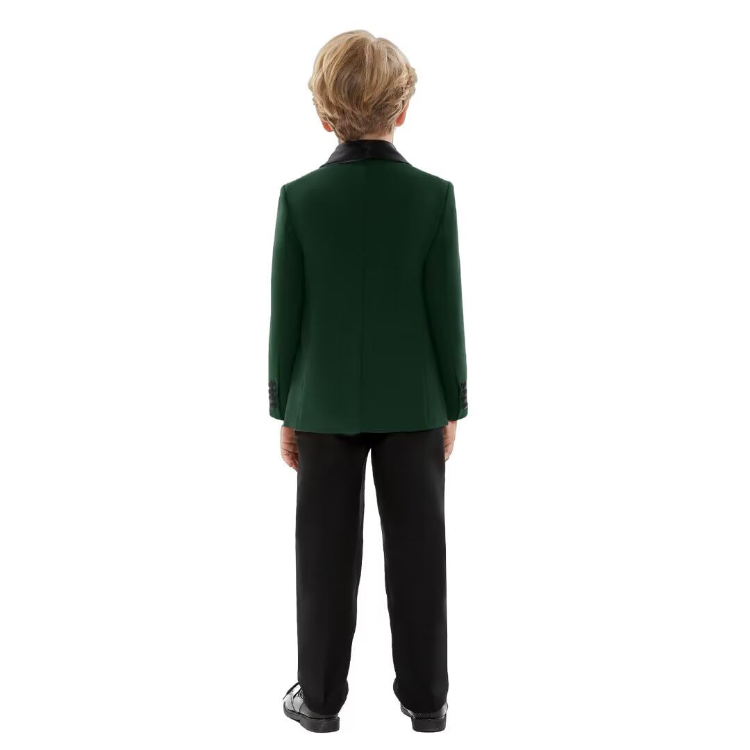 Shawl Lapel Boys Tuxedo Suit with Black Pants, Slim Fit Boys Suit for Toddler, Formal Dress Tuxedo Suits for Boy