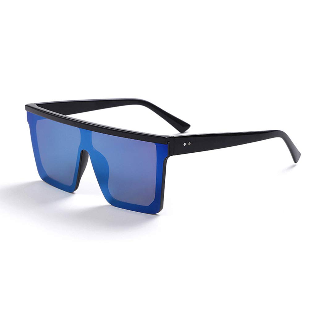 Dollger Square Oversized Sunglasses for Women Men Fashion Flat Top Big Black Frame Shades