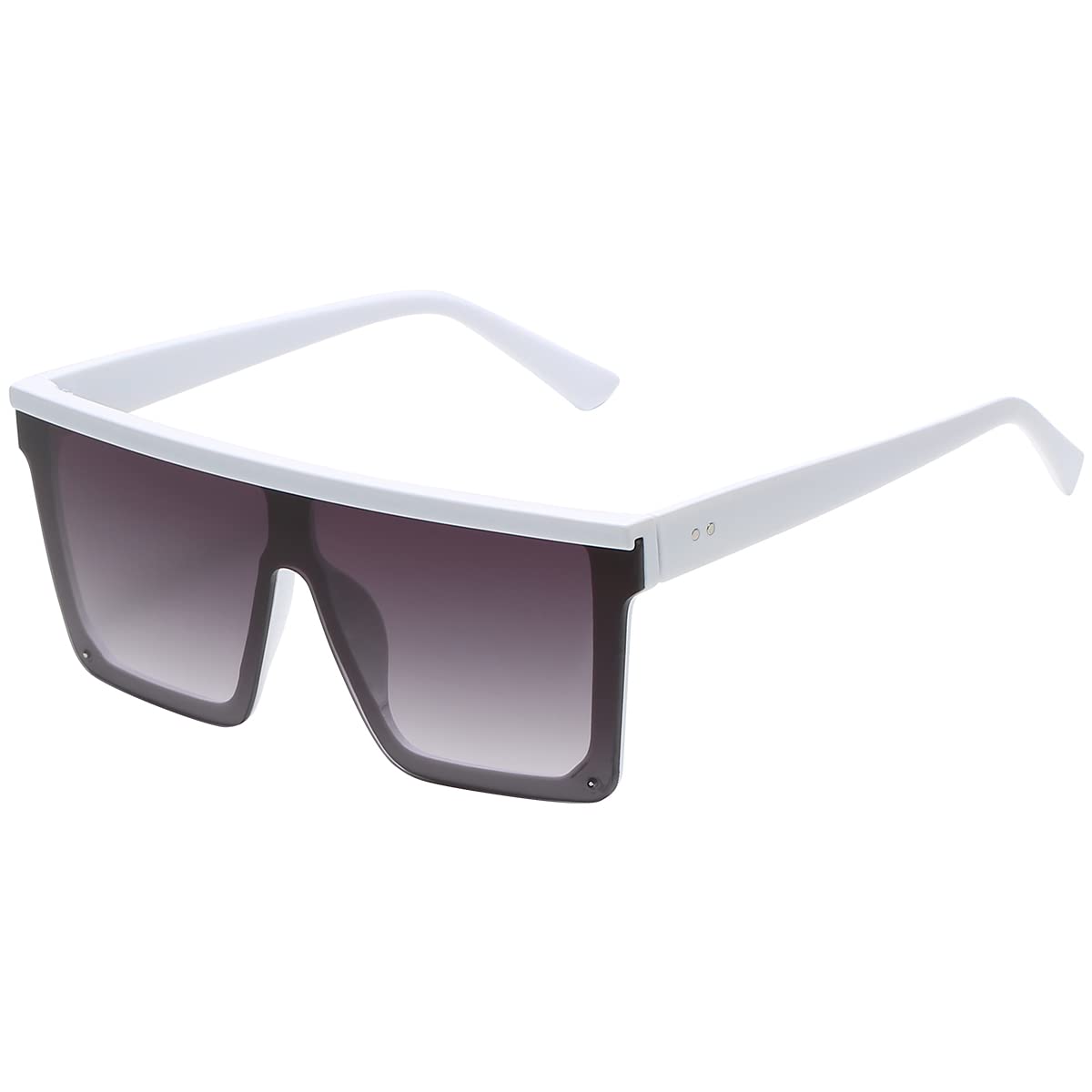 Dollger Square Oversized Sunglasses for Women Men Fashion Flat Top Big Black Frame Shades