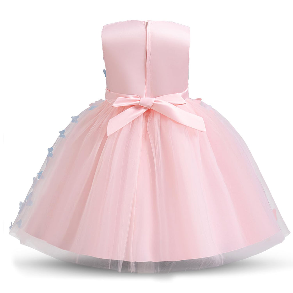 NNJXD Flower Girl Dress Kids Ruffles Lace Party Wedding Dresses