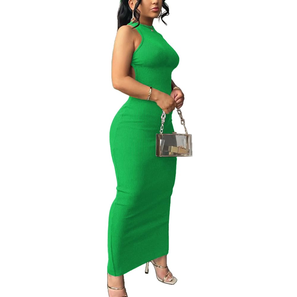 Nimsruc Women Summer Sexy Bodycon Maxi Dress Casual Long Dresses