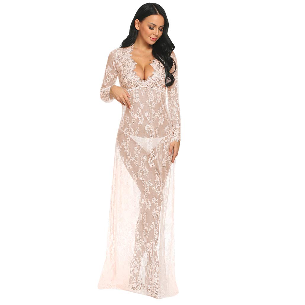COSYOU Maternity Dress for Photoshoot Sheer Lace Dresses for Maternity Photography Costume Party Milk Bath Dress