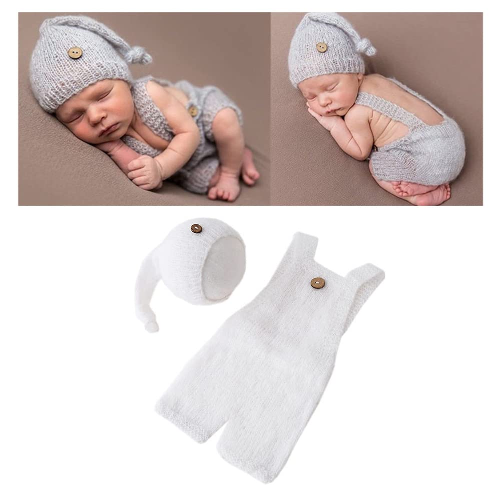 Fashion Cute Newborn Boy Girls Baby Costume Outfits Photography Props Hat Pants