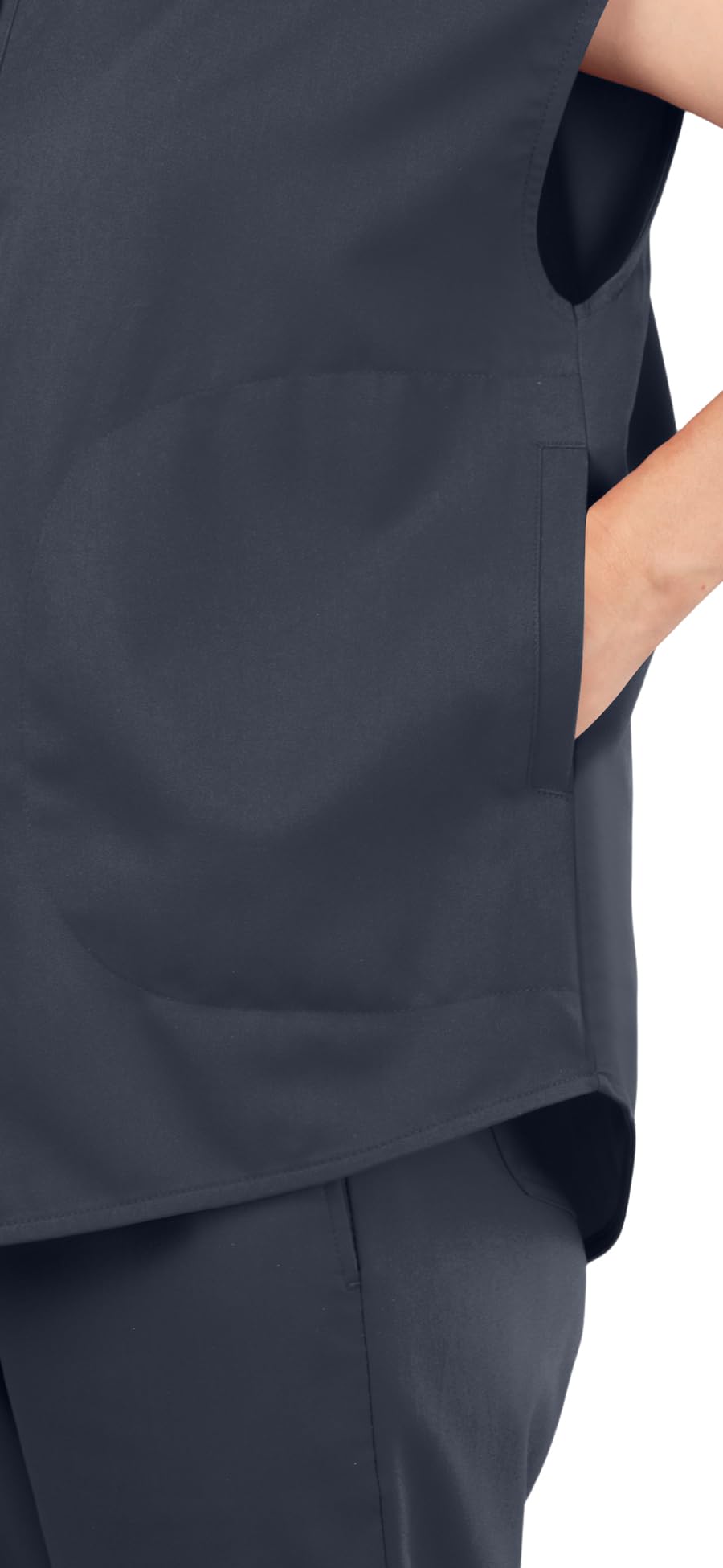 Scrubs for Women Set - Sleeveless Stand-Up Collar Scrub Top and Tapered Jogger Pants, 8-Pocket Work Uniform