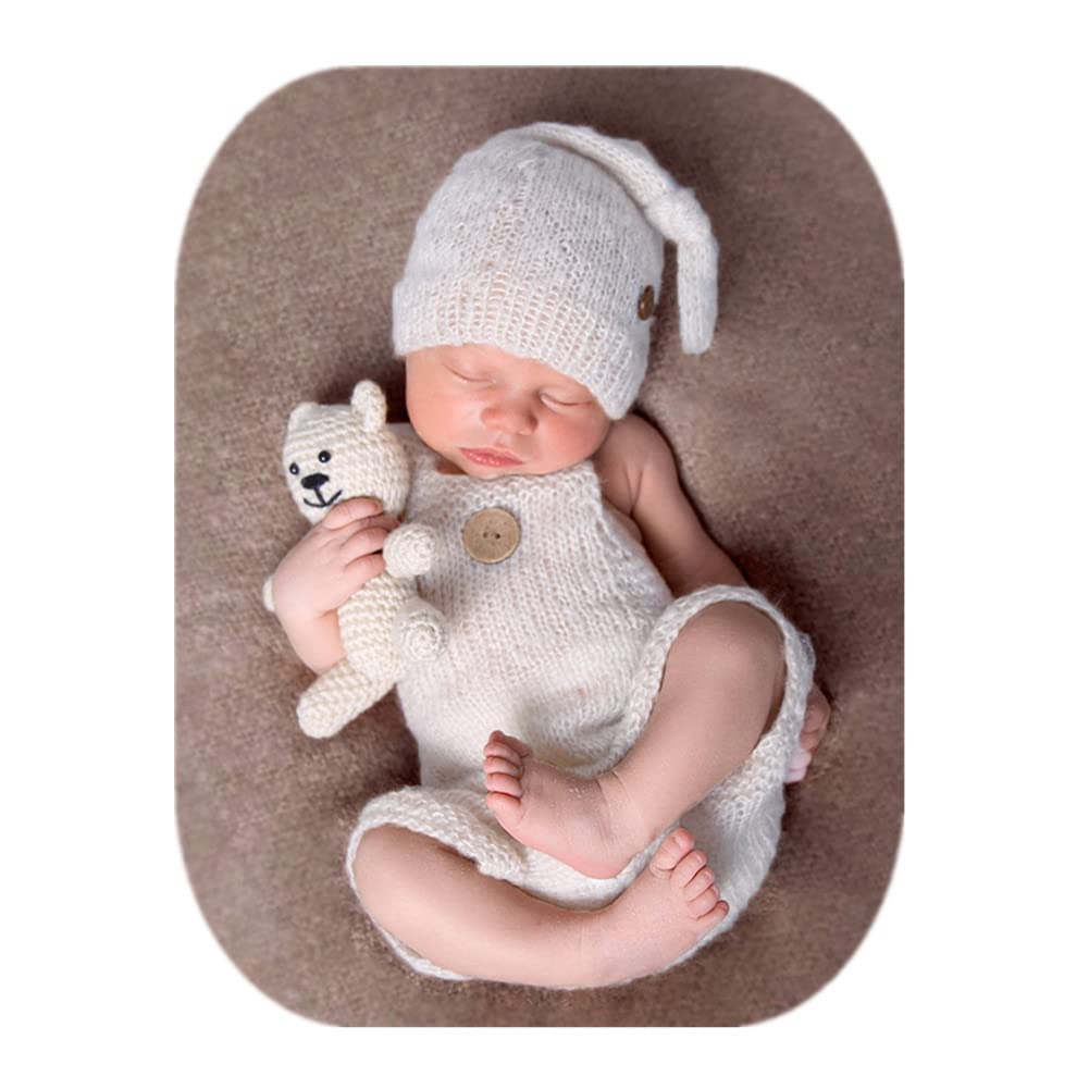 Fashion Cute Newborn Boy Girls Baby Costume Outfits Photography Props Hat Pants