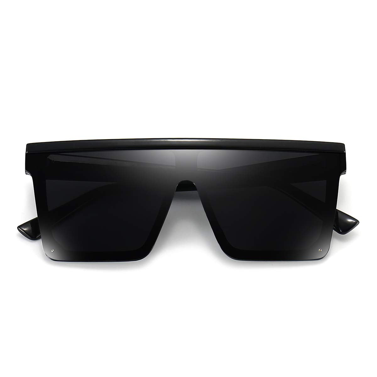 Dollger Square Oversized Sunglasses for Women Men Fashion Flat Top Big Black Frame Shades