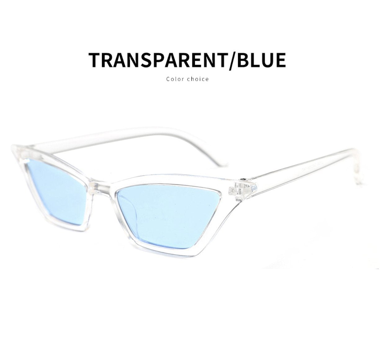 W&Y YING Small Cat Eye Sunglasses for Men and Women Skinny Retro Frame Y2K Shades Trendy Fun Fashion Glasses