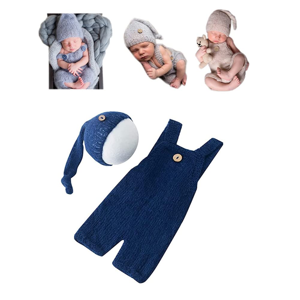 Fashion Cute Newborn Boy Girls Baby Costume Outfits Photography Props Hat Pants