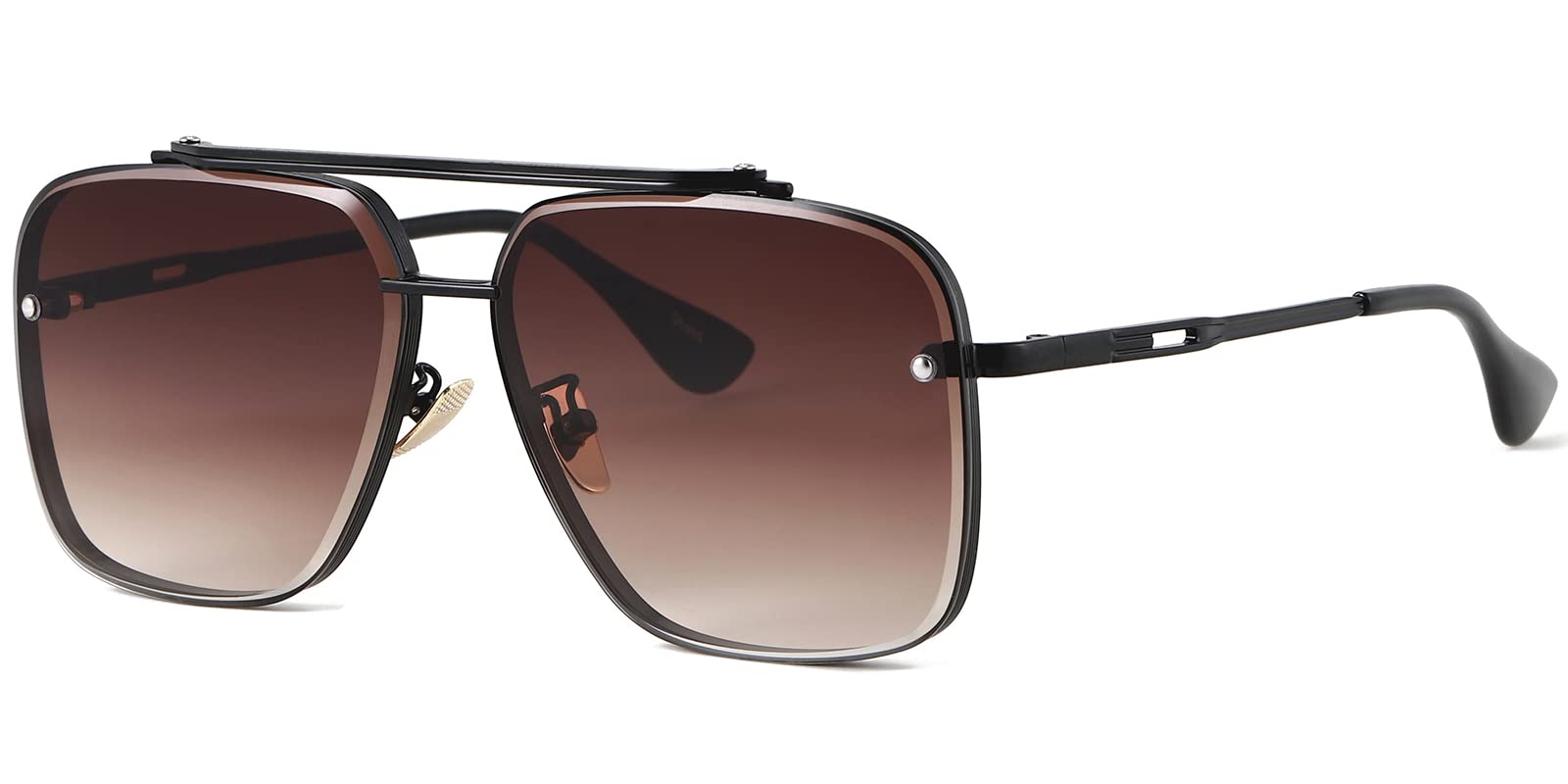 Gtand Fashion Oversized Square Aviator Gradient Sunglasses For Men Women Vintage Metal Sun Glasses 63mm