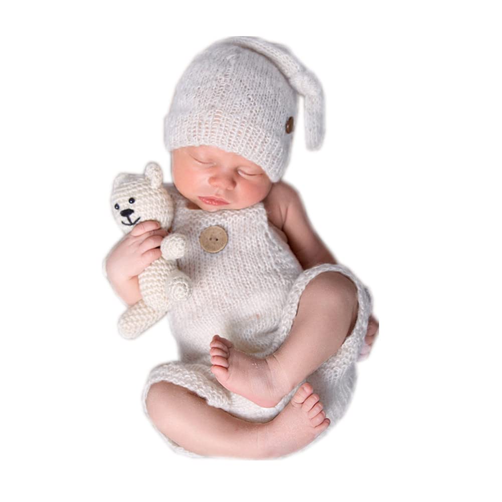 Fashion Cute Newborn Boy Girls Baby Costume Outfits Photography Props Hat Pants