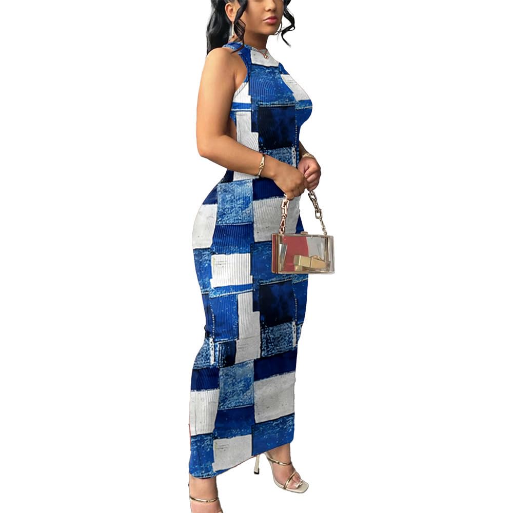 Nimsruc Women Summer Sexy Bodycon Maxi Dress Casual Long Dresses
