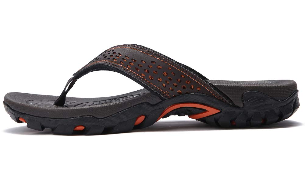 KIIU Mens Thong Sandals Indoor and Outdoor Beach Flip Flop