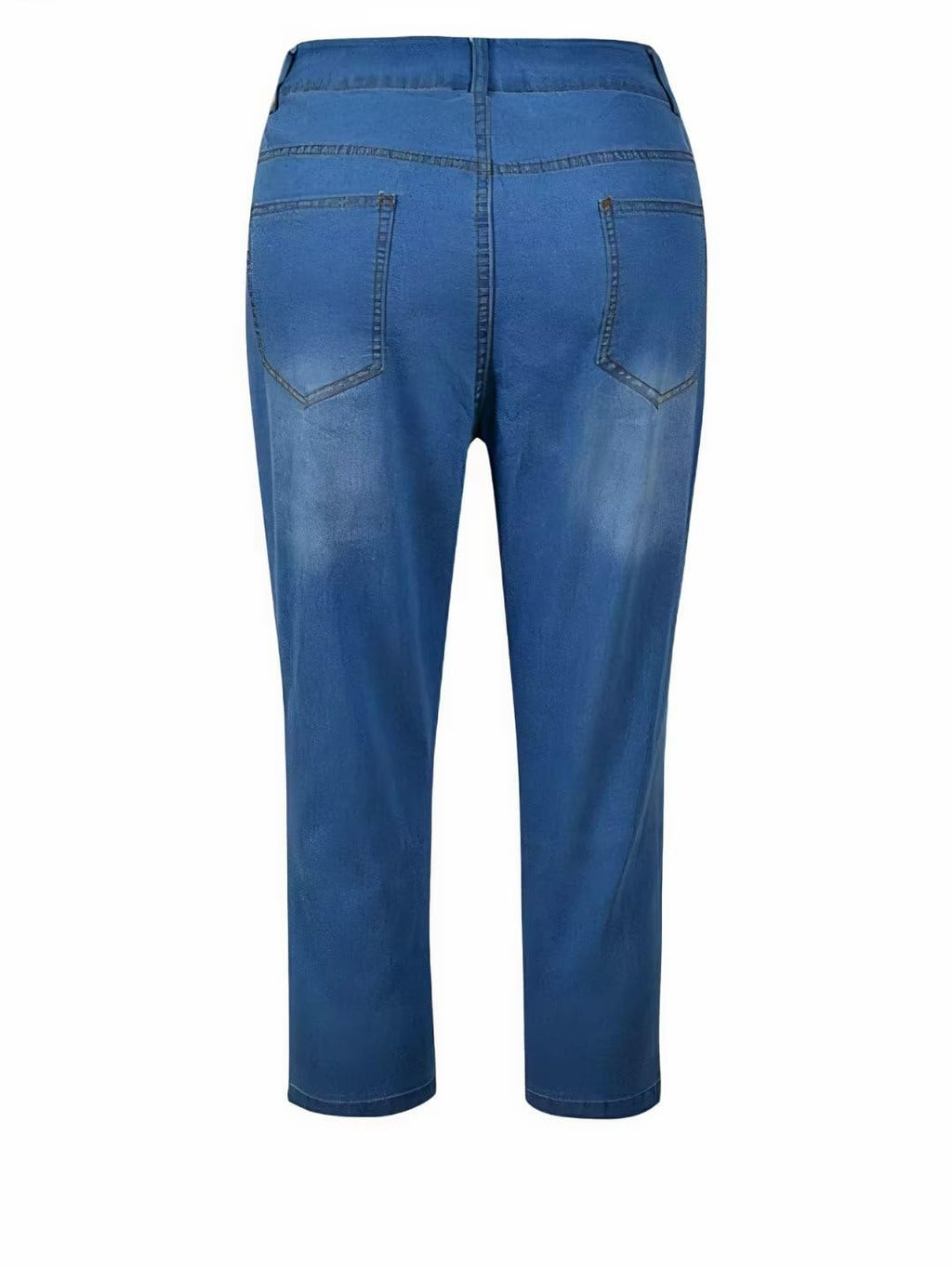 Flamingals High Waist Capris Jeans for Women Casual Summer Butt Lifting Skinny Denim Capri