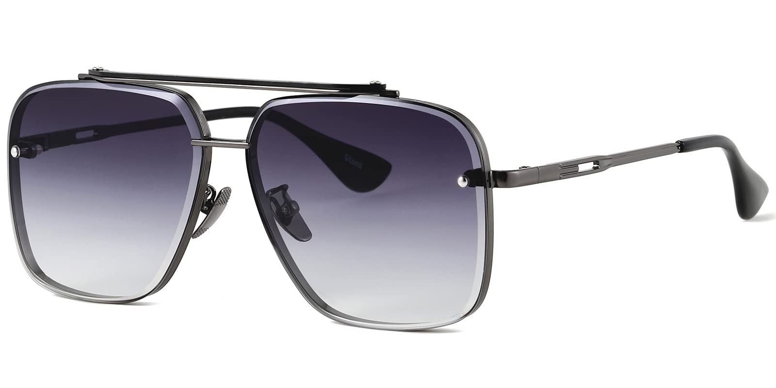 Gtand Fashion Oversized Square Aviator Gradient Sunglasses For Men Women Vintage Metal Sun Glasses 63mm
