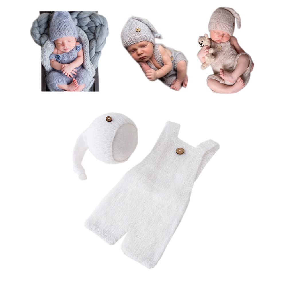 Fashion Cute Newborn Boy Girls Baby Costume Outfits Photography Props Hat Pants