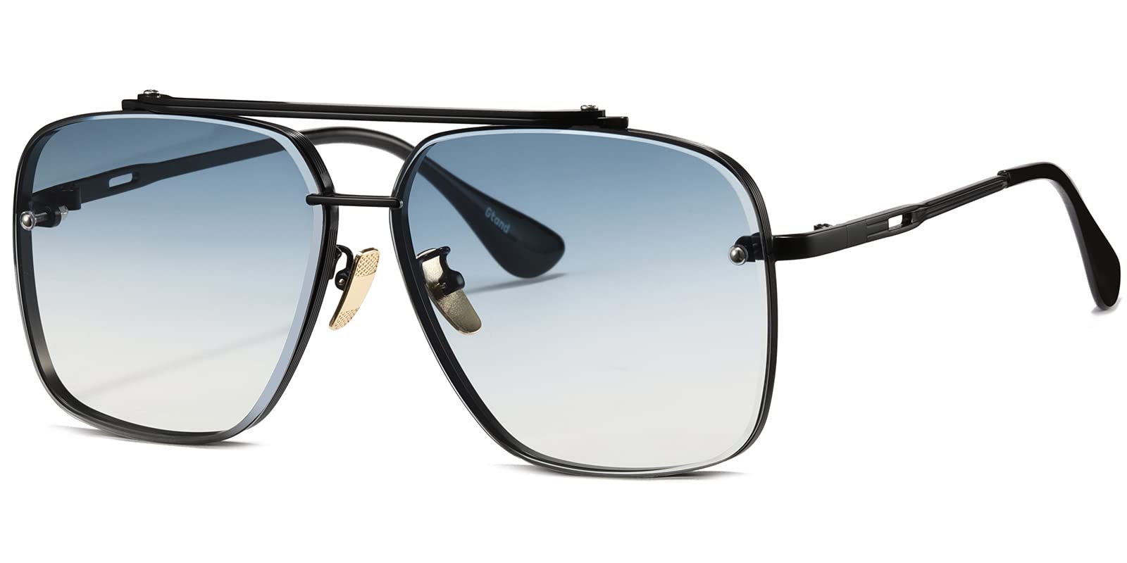 Gtand Fashion Oversized Square Aviator Gradient Sunglasses For Men Women Vintage Metal Sun Glasses 63mm