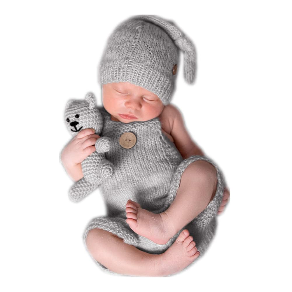 Fashion Cute Newborn Boy Girls Baby Costume Outfits Photography Props Hat Pants