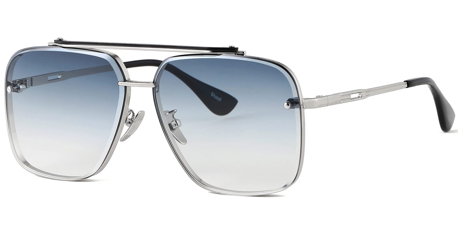 Gtand Fashion Oversized Square Aviator Gradient Sunglasses For Men Women Vintage Metal Sun Glasses 63mm