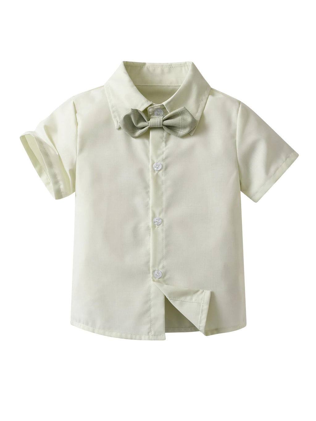 Boarnseorl Baby Boys Gentleman Outfits Suits, Infant Shirt+Shorts+Bow Tie+Suspenders