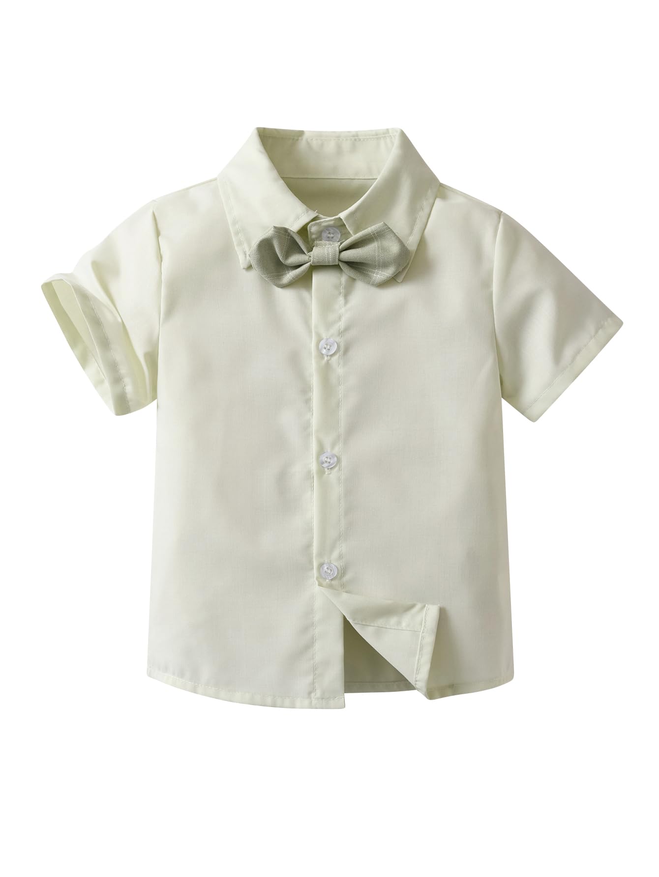 Boarnseorl Baby Boys Gentleman Outfits Suits, Infant Shirt+Shorts+Bow Tie+Suspenders