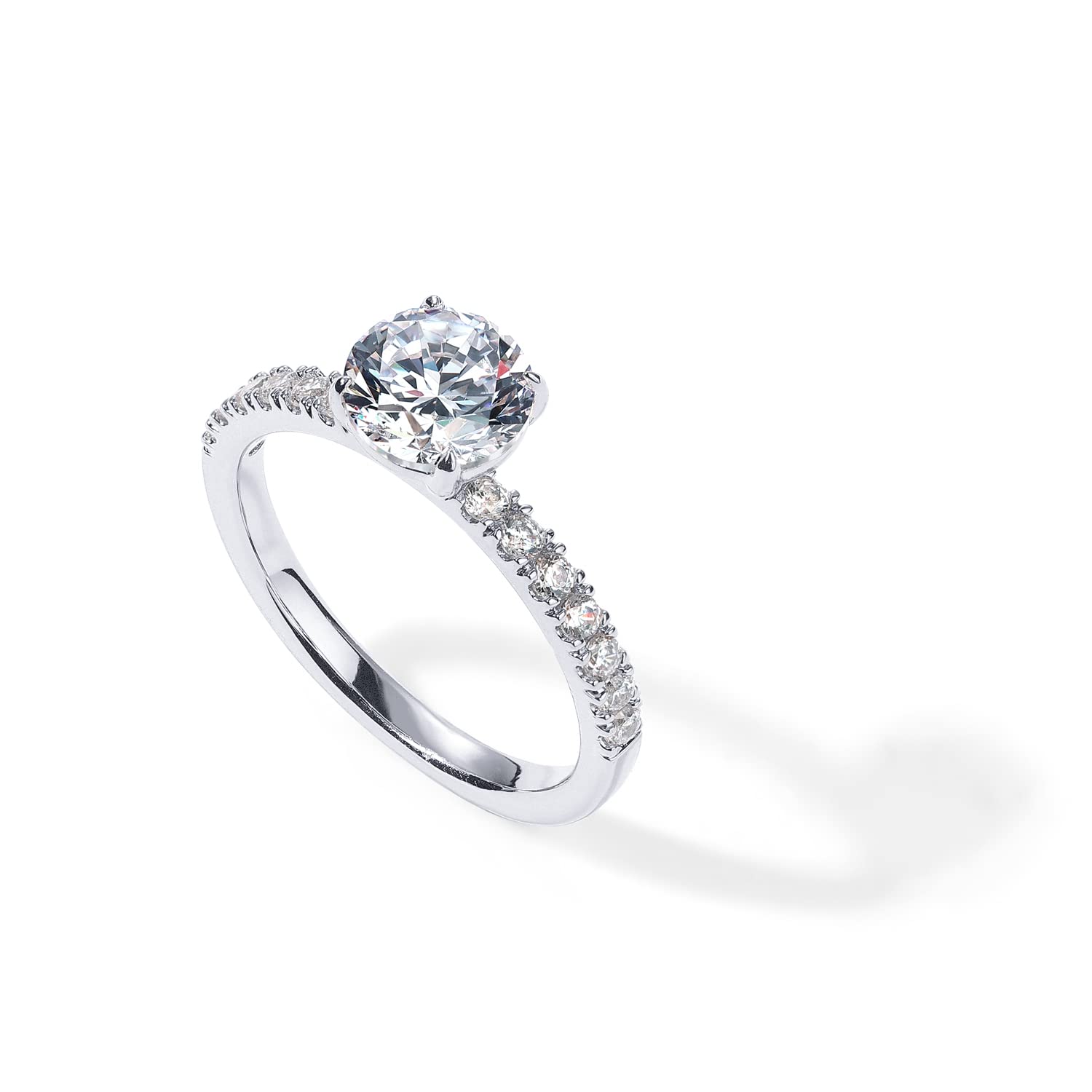 PAVOI 14K Gold Plated Engagement Rings for Women | Promise Wedding Band | 1.50CT - 3CT Cushion Cut Round Oval Cubic Zirconia Engagement Ring