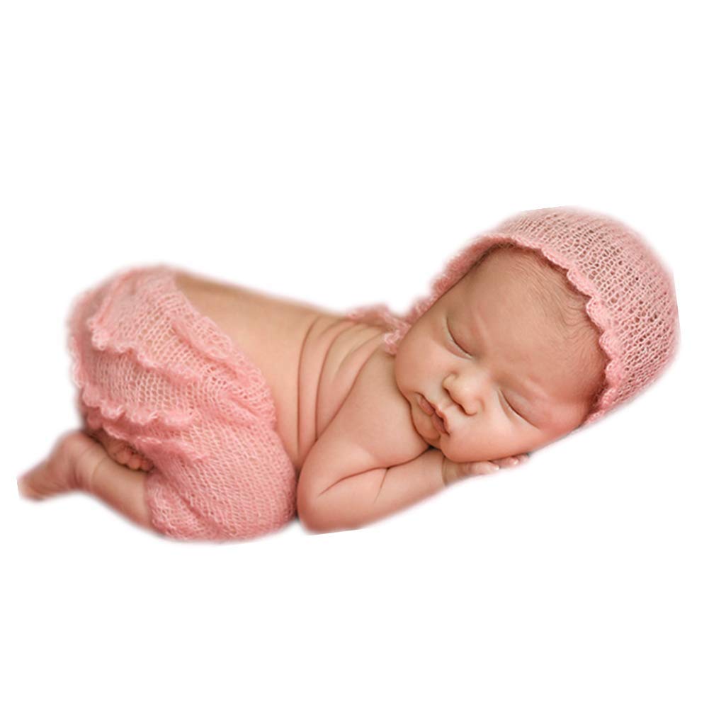 Fashion Cute Newborn Boy Girls Baby Costume Outfits Photography Props Hat Pants
