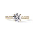 PAVOI 14K Gold Plated Engagement Rings for Women | Promise Wedding Band | 1.50CT - 3CT Cushion Cut Round Oval Cubic Zirconia Engagement Ring