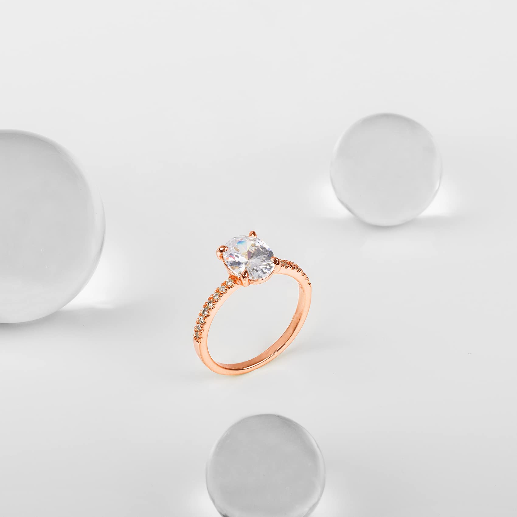 PAVOI 14K Gold Plated Engagement Rings for Women | Promise Wedding Band | 1.50CT - 3CT Cushion Cut Round Oval Cubic Zirconia Engagement Ring