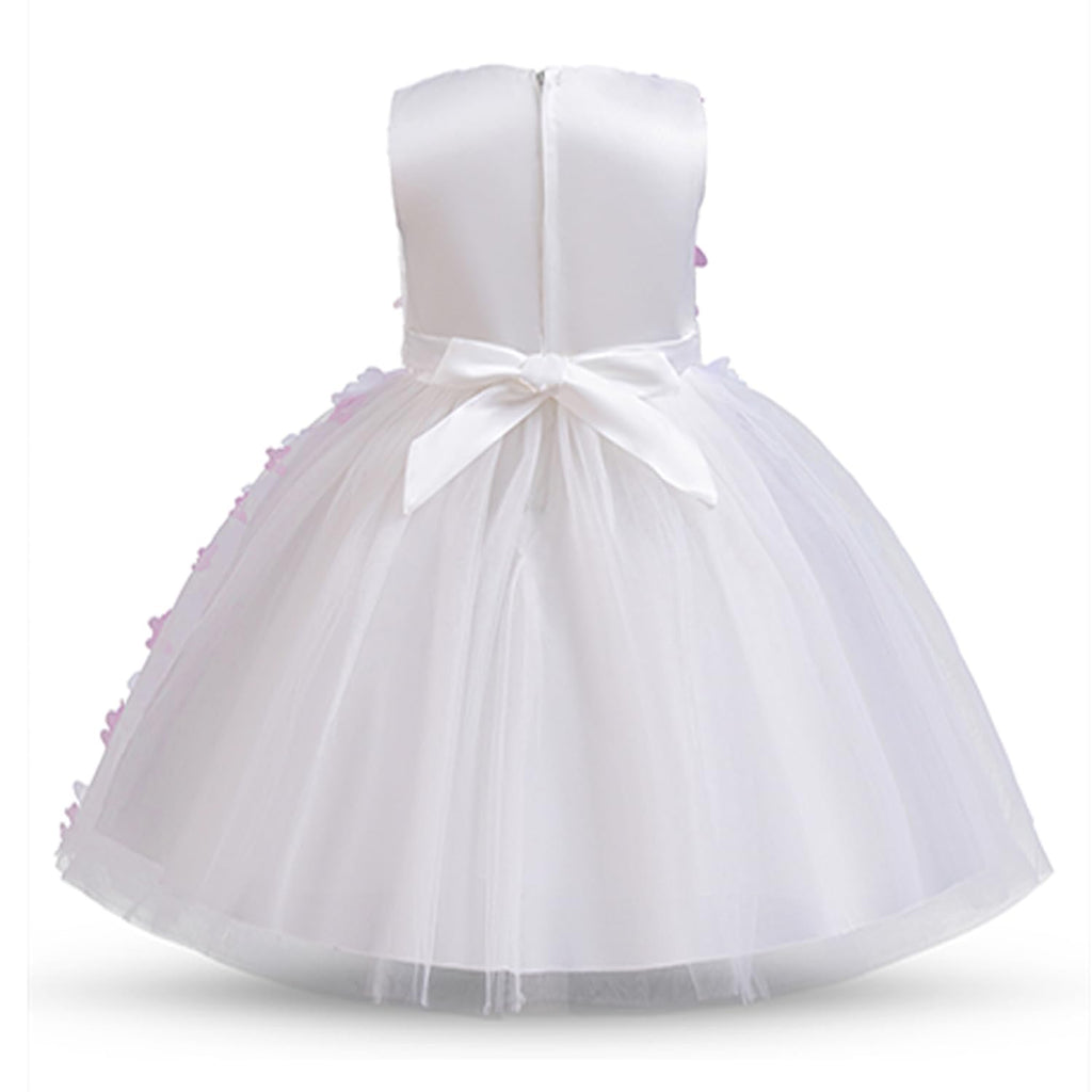 NNJXD Flower Girl Dress Kids Ruffles Lace Party Wedding Dresses