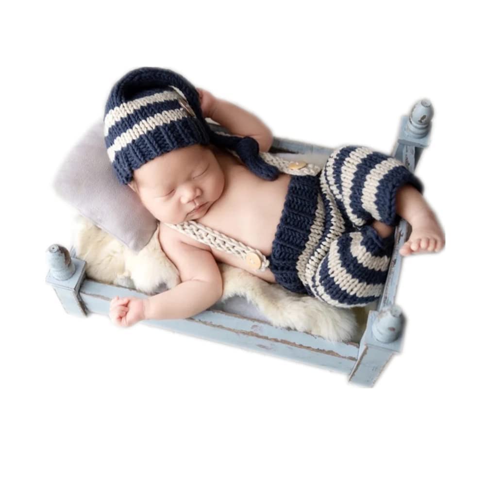 Fashion Cute Newborn Boy Girls Baby Costume Outfits Photography Props Hat Pants
