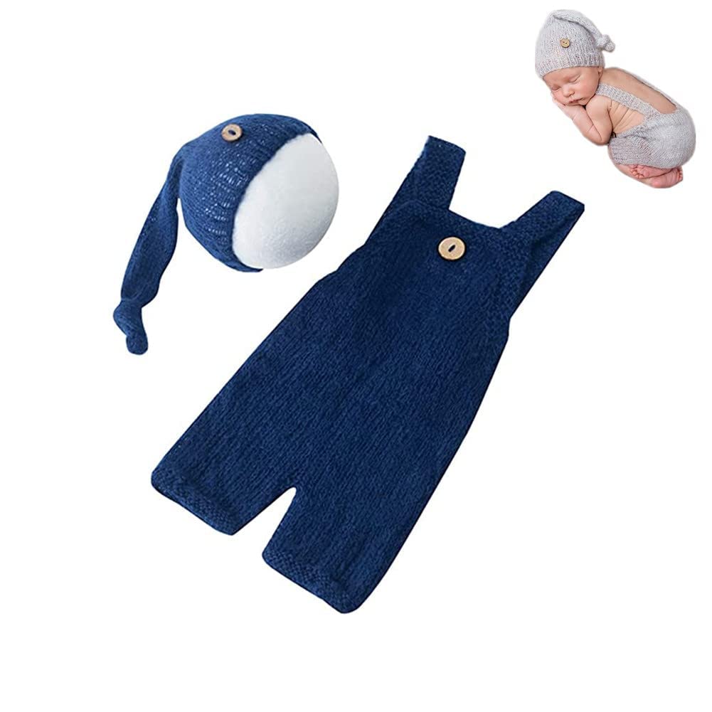Fashion Cute Newborn Boy Girls Baby Costume Outfits Photography Props Hat Pants