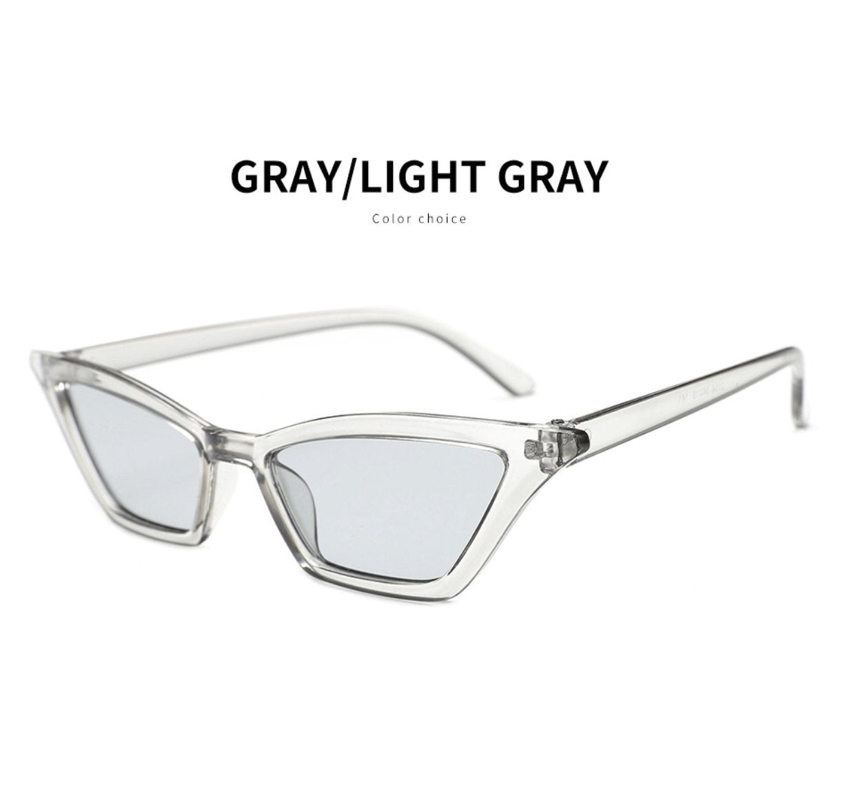 W&Y YING Small Cat Eye Sunglasses for Men and Women Skinny Retro Frame Y2K Shades Trendy Fun Fashion Glasses