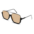GUVIVI Retro Oversized Aviator Sunglasses for Women Men Square Double Bridge Pilot Sun Glasses 70s Trendy Shades
