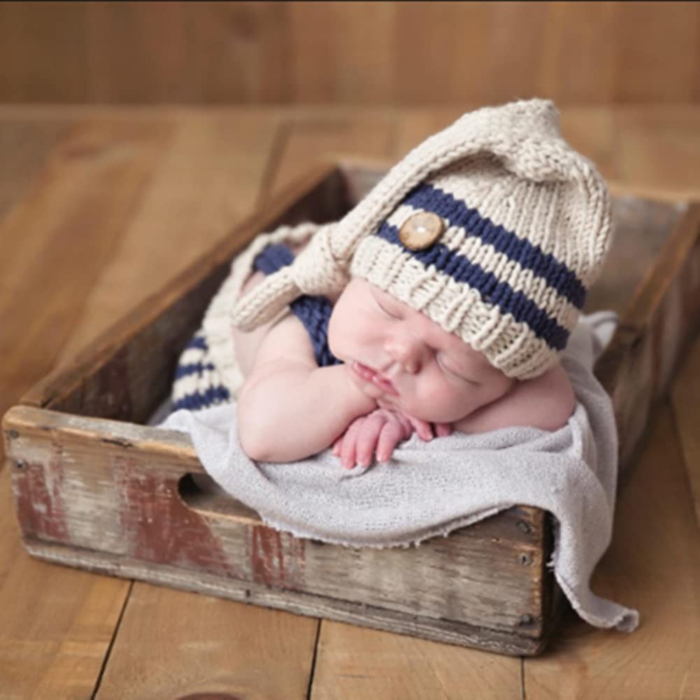 Fashion Cute Newborn Boy Girls Baby Costume Outfits Photography Props Hat Pants