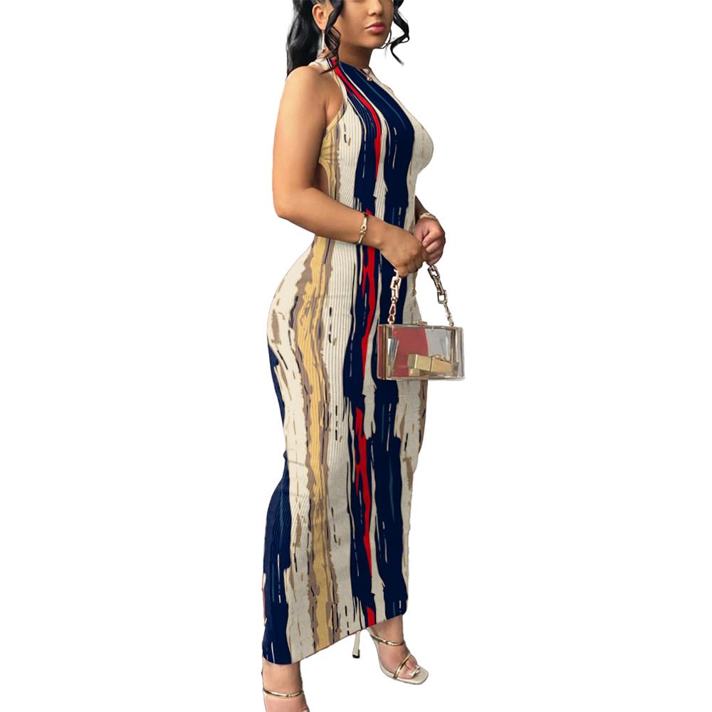 Nimsruc Women Summer Sexy Bodycon Maxi Dress Casual Long Dresses