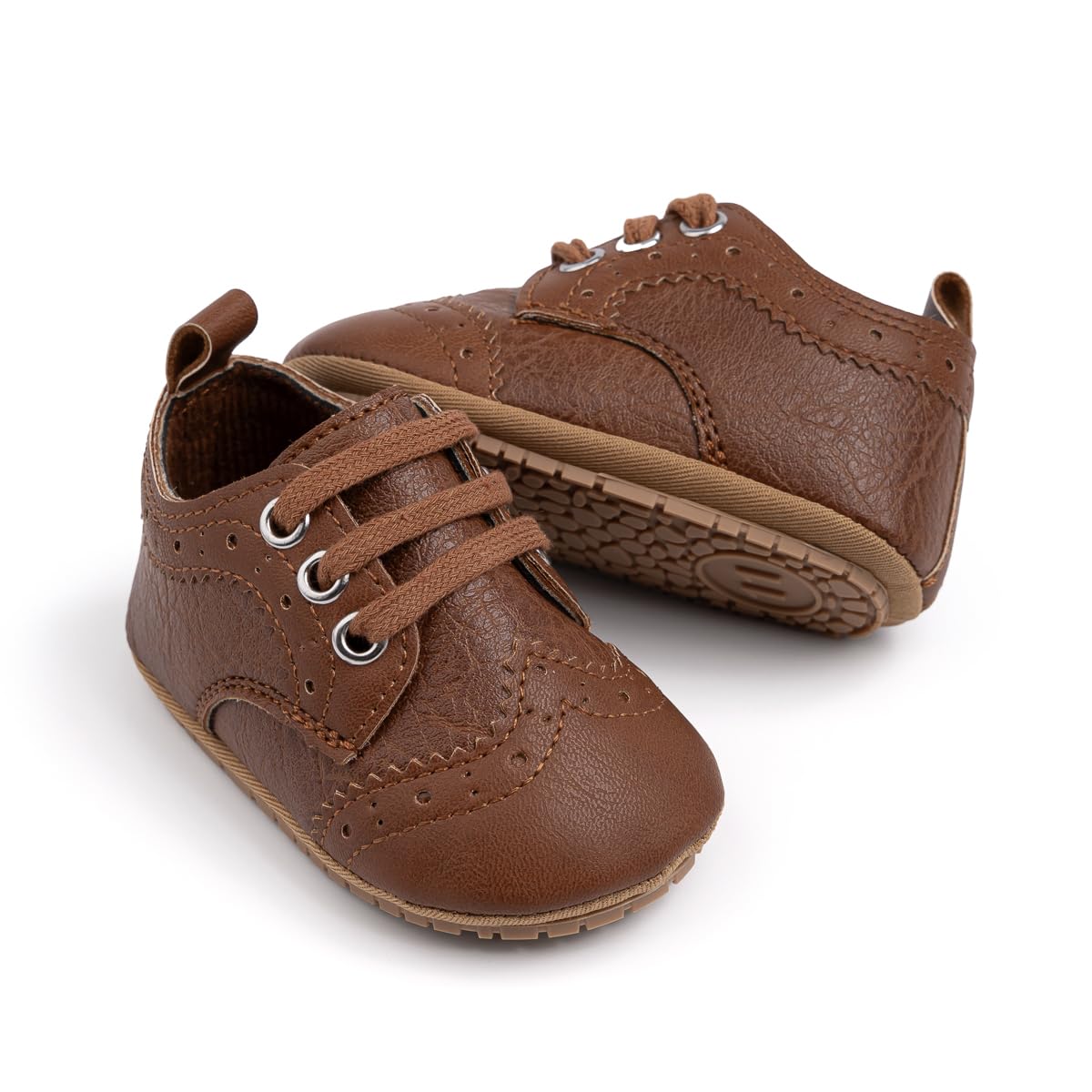 HsdsBebe Baby Boys Girls Oxford Shoes PU Leather Soft Rubber Sole Sneakers Anti-Slip Toddler Ankle Boots Infant Walking Shoes Moccasins