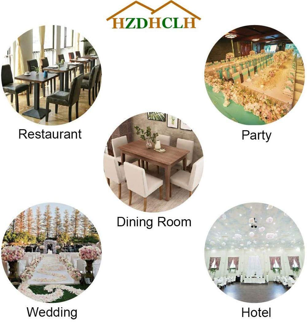 HZDHCLH 6 Pack Chair Covers for Dining Room,Soft Spandex Removable Washable Anti-dust Seat Slipcover, Protector for Hotel,Office,Ceremony,Banquet Wedding Party(Beige, Set of 6)