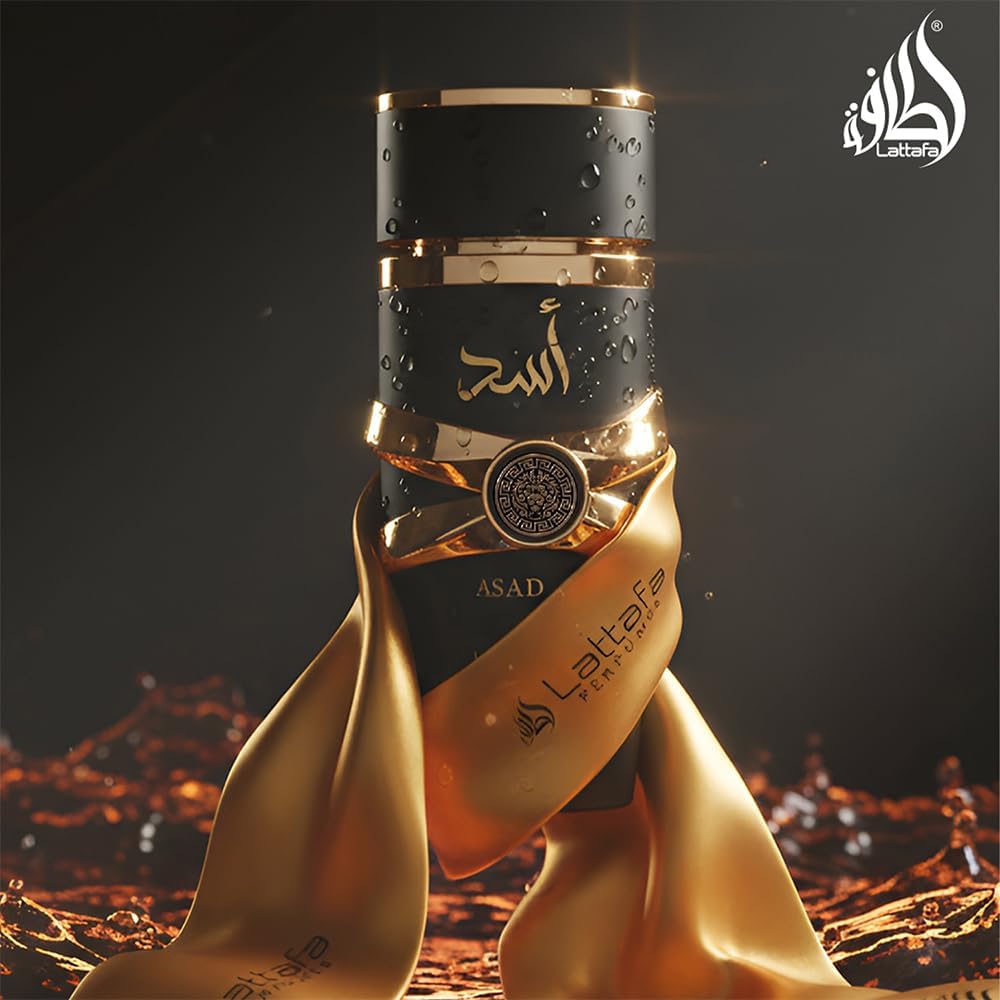 Lattafa Asad 5th Anniversary Edition – Spicy, Woody, Amber, Sweet – 2 Piece Eau de Parfum Gift Set for Men (Asad + Asad Zanzibar, 2 × 3.4 Ounce / 100 ml Sprays)