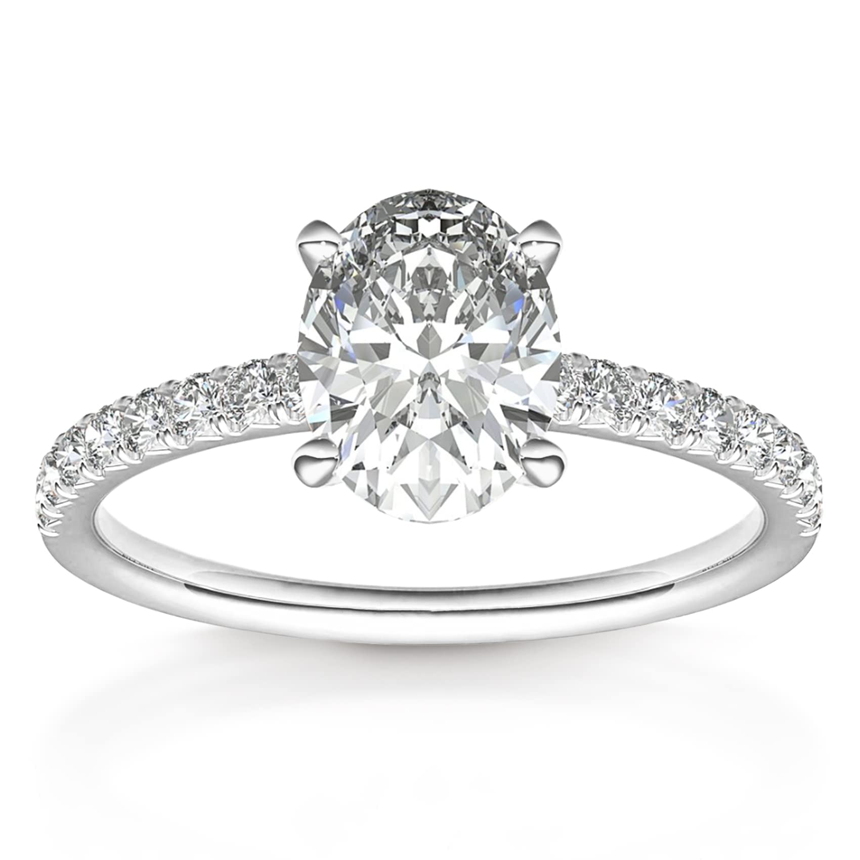 PAVOI 14K Gold Plated Engagement Rings for Women | Promise Wedding Band | 1.50CT - 3CT Cushion Cut Round Oval Cubic Zirconia Engagement Ring