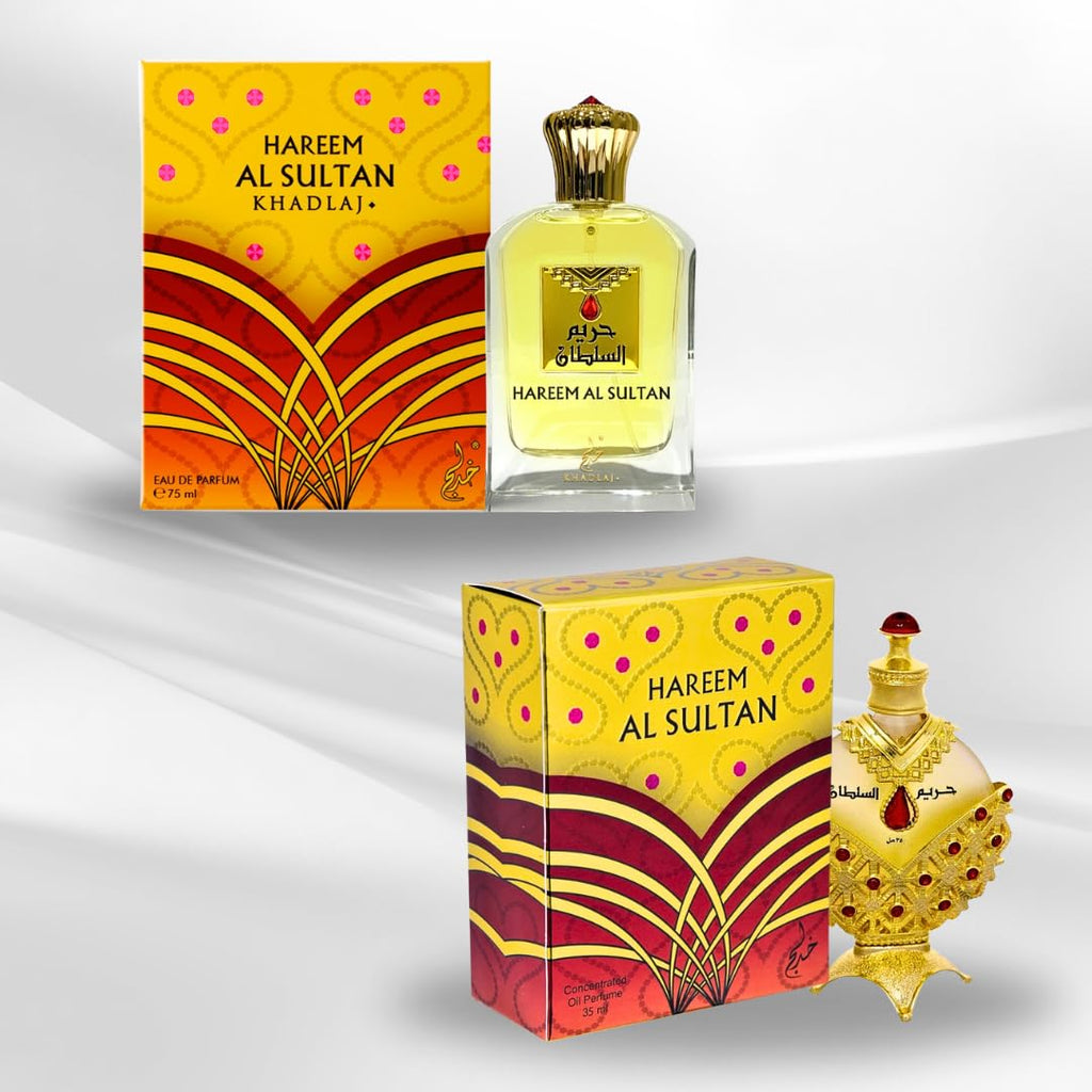 KHADLAJ PERFUMES Hareem Al Sultan Gold Concentrated Perfume Oil for Unisex, 1.18 Ounce | for Unisex