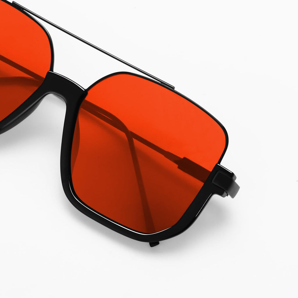 GUVIVI Retro Oversized Aviator Sunglasses for Women Men Square Double Bridge Pilot Sun Glasses 70s Trendy Shades