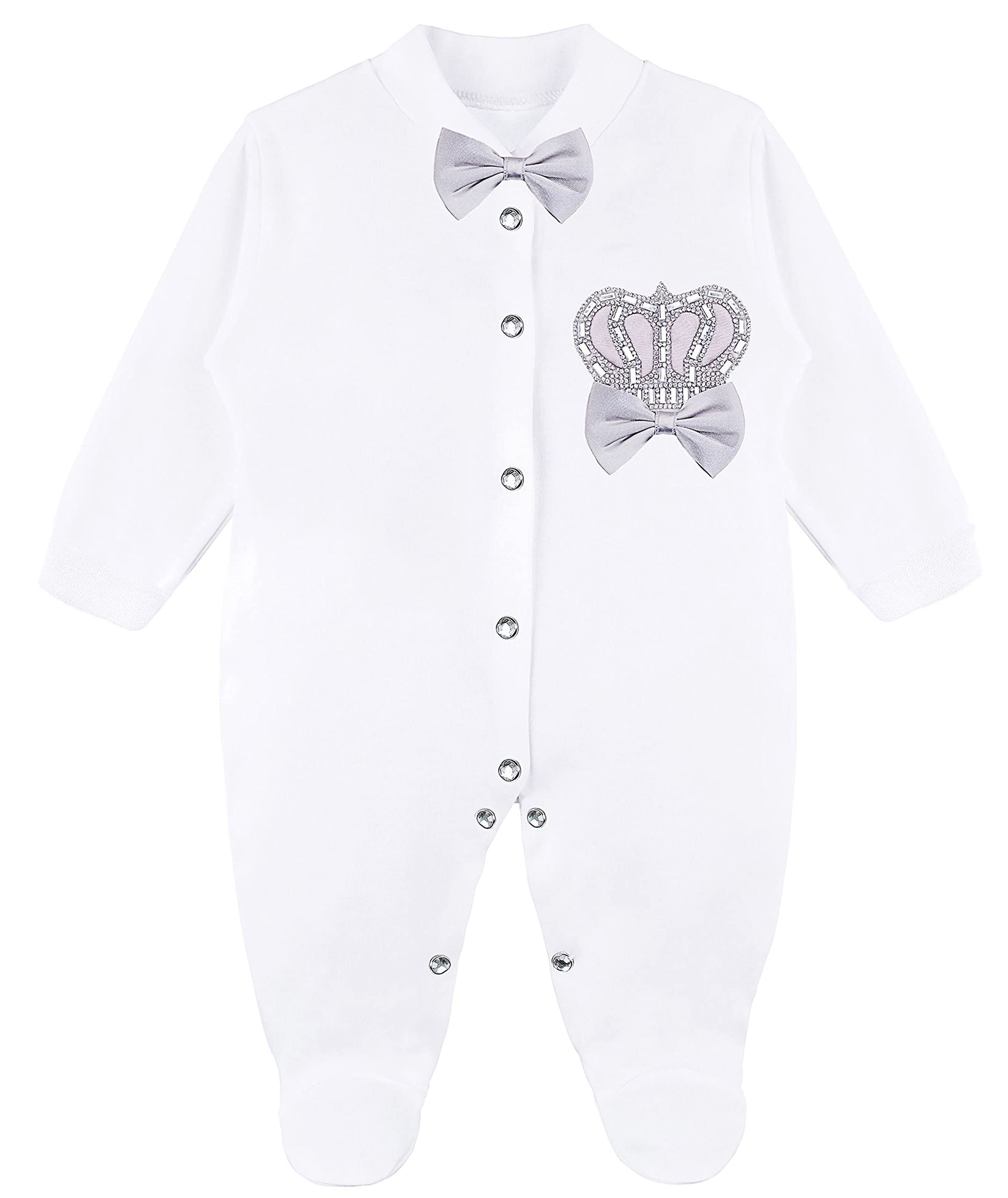 Lilax Baby Boy Newborn Crown Jewels Layette 3 Piece Gift Set