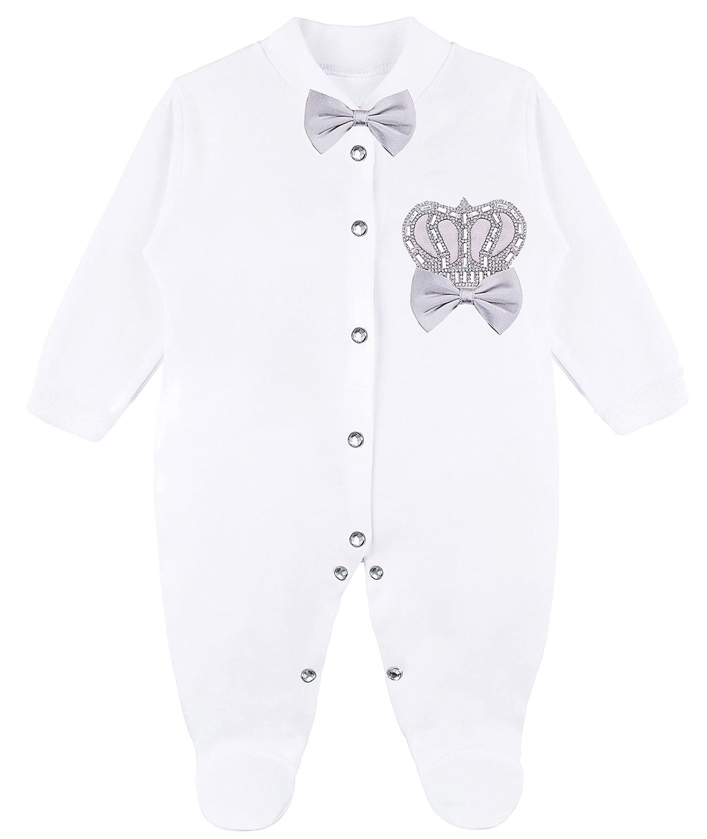 Lilax Baby Boy Newborn Crown Jewels Layette 3 Piece Gift Set