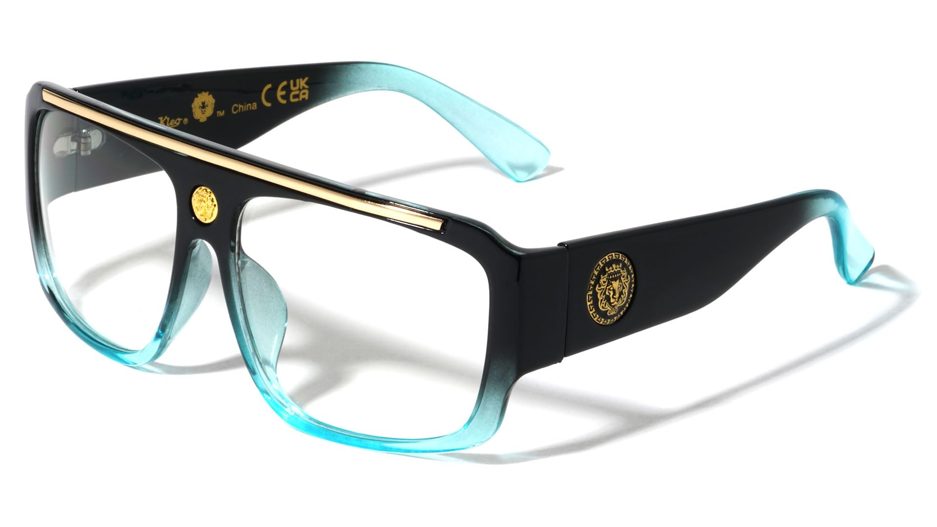 Lion Head Flat Top Hip Hop Rapper Retro Bold Sunglasses