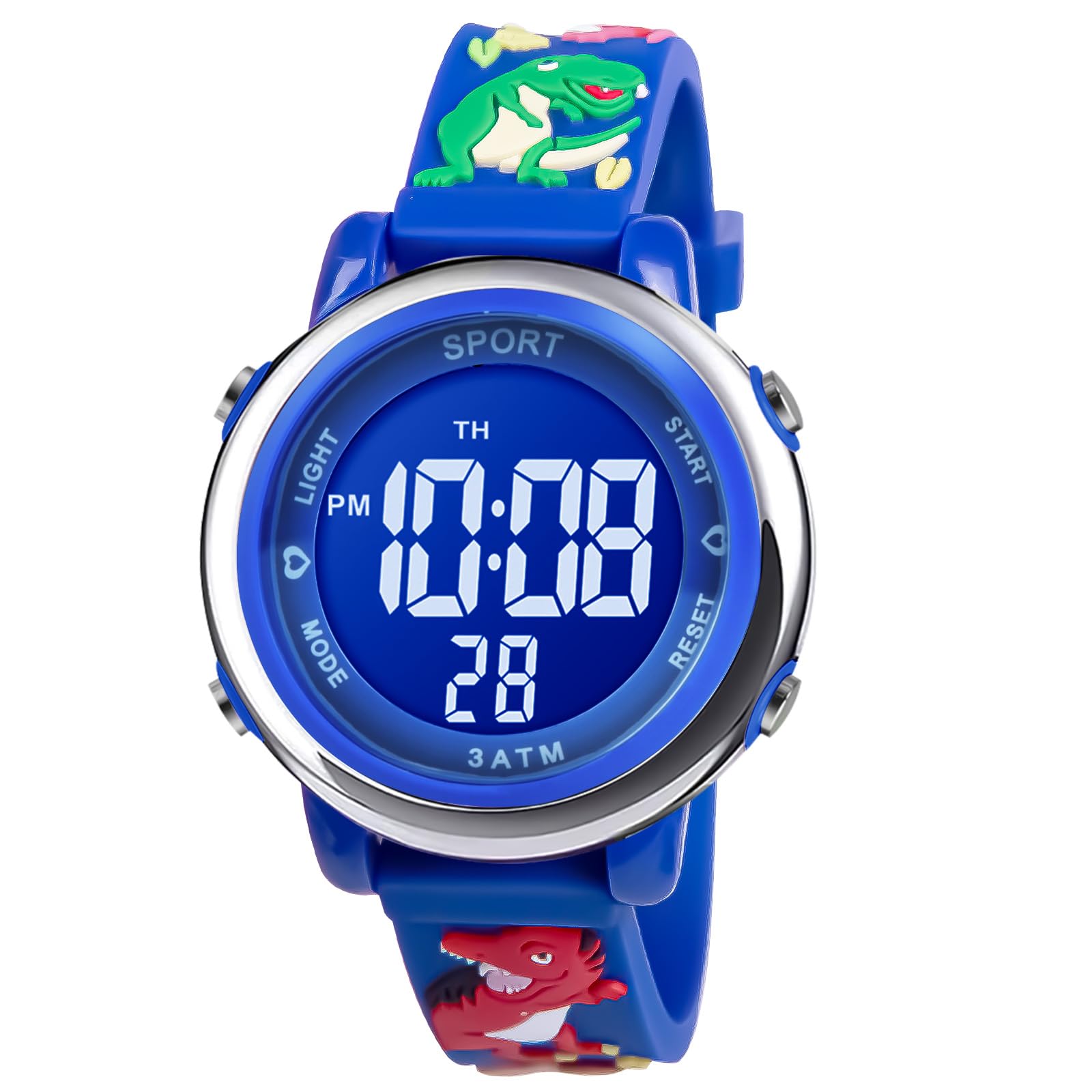 Vicloon Kids Watch, Toddler Digital Watch, Digital Watch LED Electrical Watches 7 Color Lights Watch Sport Outdoor with Alarm Stopwatch Unicorn Toys Gift for 6-12 Year Girls Children Wristwatch