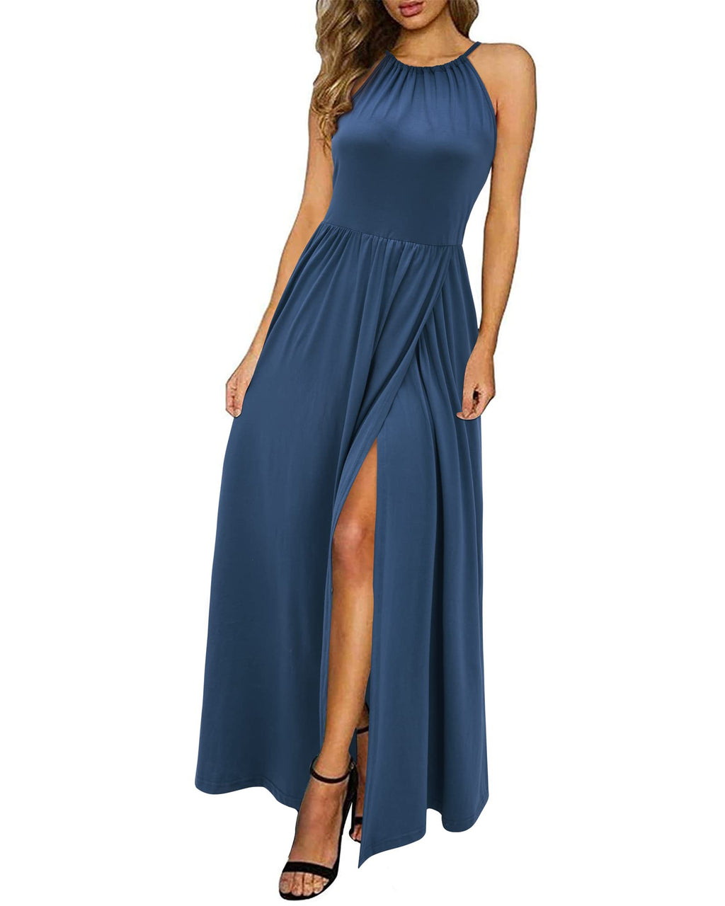 KILIG Women's Summer Floral Beach Flowy Split Maxi Long Dresses