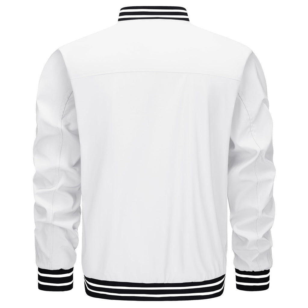 TACVASEN Men's Lightweight Jacket Casual Spring Fall Windbreaker Bomber Zip Up Coat With Pocket