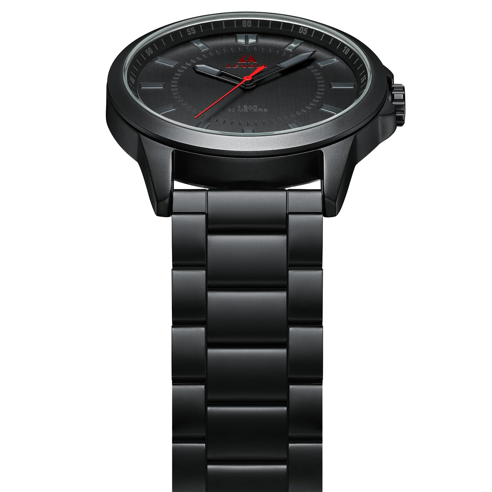 LN LENQIN Mens Watches Waterproof Stainless Steel Watch for Men Analog Quartz Fashion Business Designer Wristwatch