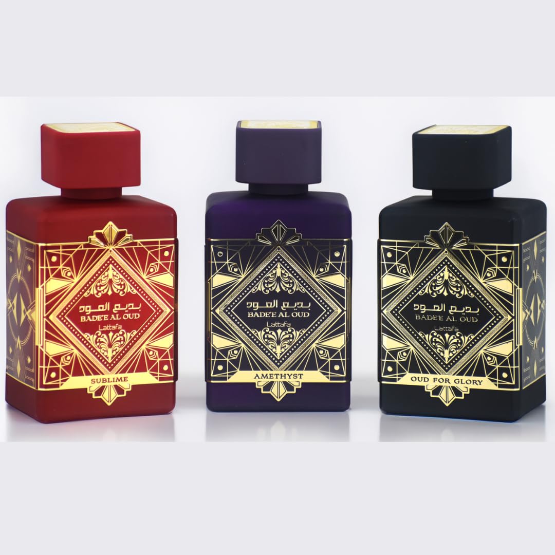 Lattafa Perfumes Bade'e Al Oud, Oud for Glory for Unisex Eau de Parfum Spray, 3.4 Ounce